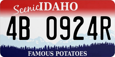 ID license plate 4B0924R