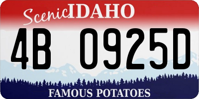 ID license plate 4B0925D