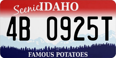 ID license plate 4B0925T