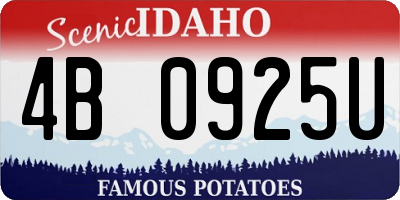 ID license plate 4B0925U