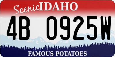 ID license plate 4B0925W