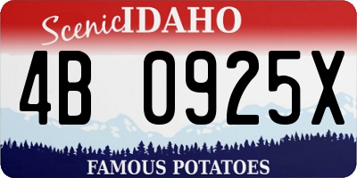 ID license plate 4B0925X