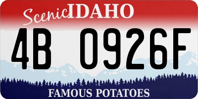 ID license plate 4B0926F