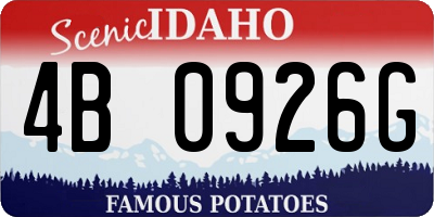 ID license plate 4B0926G