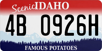 ID license plate 4B0926H