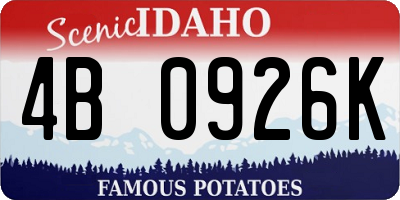 ID license plate 4B0926K