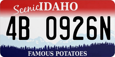 ID license plate 4B0926N