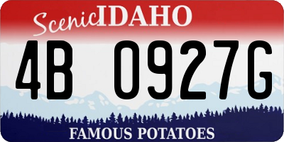 ID license plate 4B0927G