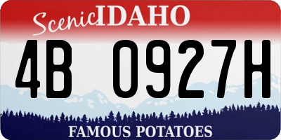 ID license plate 4B0927H