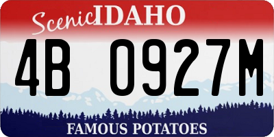 ID license plate 4B0927M