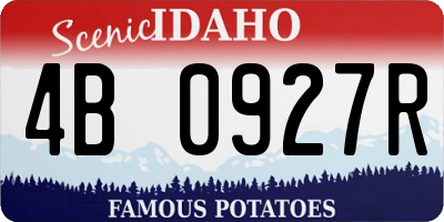 ID license plate 4B0927R