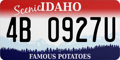 ID license plate 4B0927U