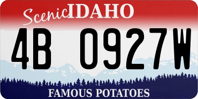ID license plate 4B0927W