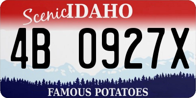 ID license plate 4B0927X