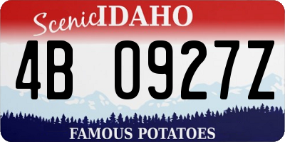 ID license plate 4B0927Z