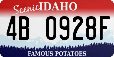 ID license plate 4B0928F