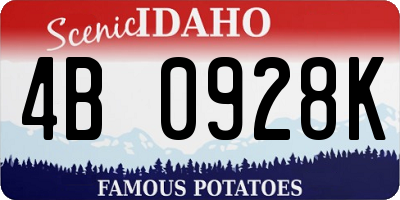 ID license plate 4B0928K