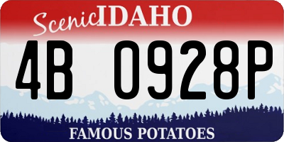 ID license plate 4B0928P