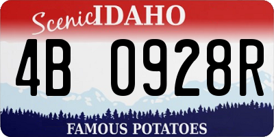 ID license plate 4B0928R