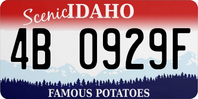 ID license plate 4B0929F