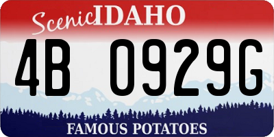 ID license plate 4B0929G