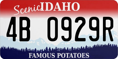 ID license plate 4B0929R