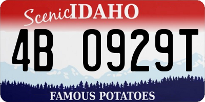 ID license plate 4B0929T