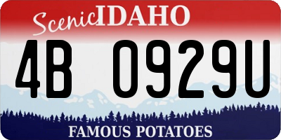 ID license plate 4B0929U