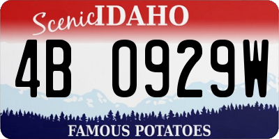 ID license plate 4B0929W