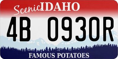 ID license plate 4B0930R