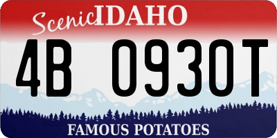 ID license plate 4B0930T