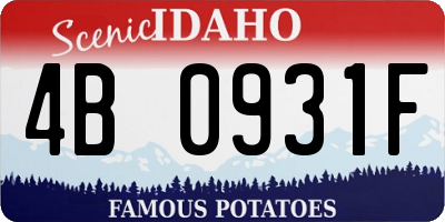 ID license plate 4B0931F