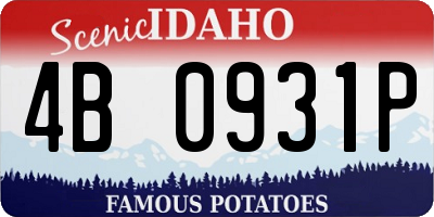 ID license plate 4B0931P