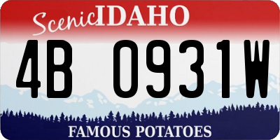 ID license plate 4B0931W