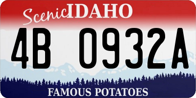 ID license plate 4B0932A