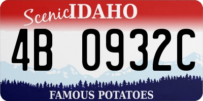 ID license plate 4B0932C