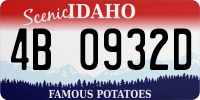 ID license plate 4B0932D