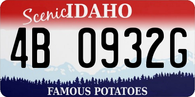 ID license plate 4B0932G