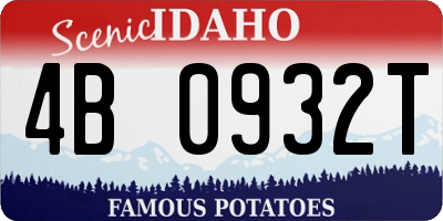 ID license plate 4B0932T