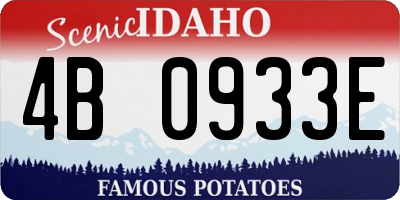 ID license plate 4B0933E
