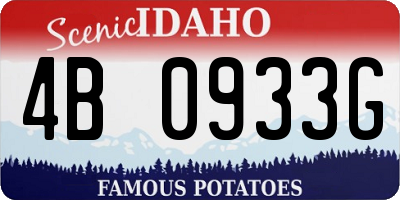 ID license plate 4B0933G