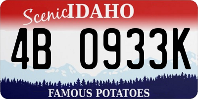 ID license plate 4B0933K