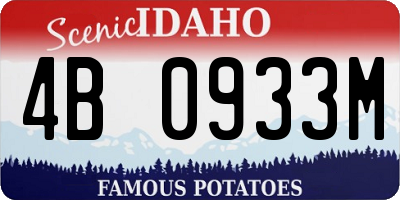 ID license plate 4B0933M
