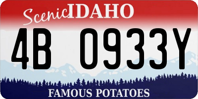 ID license plate 4B0933Y
