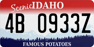 ID license plate 4B0933Z