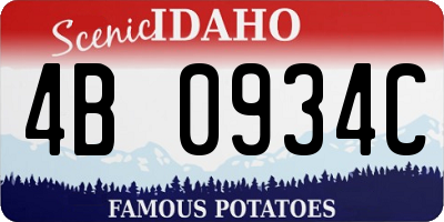 ID license plate 4B0934C