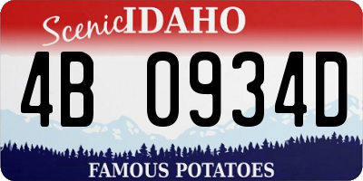 ID license plate 4B0934D