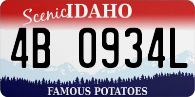 ID license plate 4B0934L