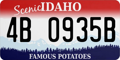 ID license plate 4B0935B