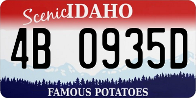 ID license plate 4B0935D